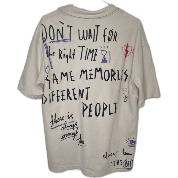 ZARA MAN - GRAPHIC DESIGN PRINTED SHIRT Polo S - Picture 3 of 6